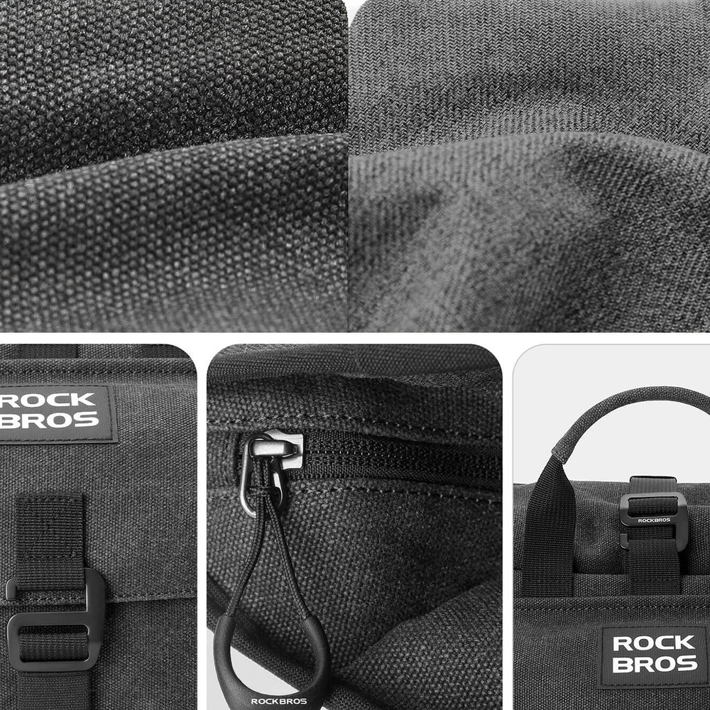 Rockbros H46 Backpack Saddlebag Handlebar Bag - Gray_4
