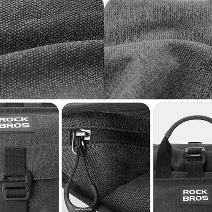 Rockbros H46 Backpack Saddlebag Handlebar Bag - Gray_4