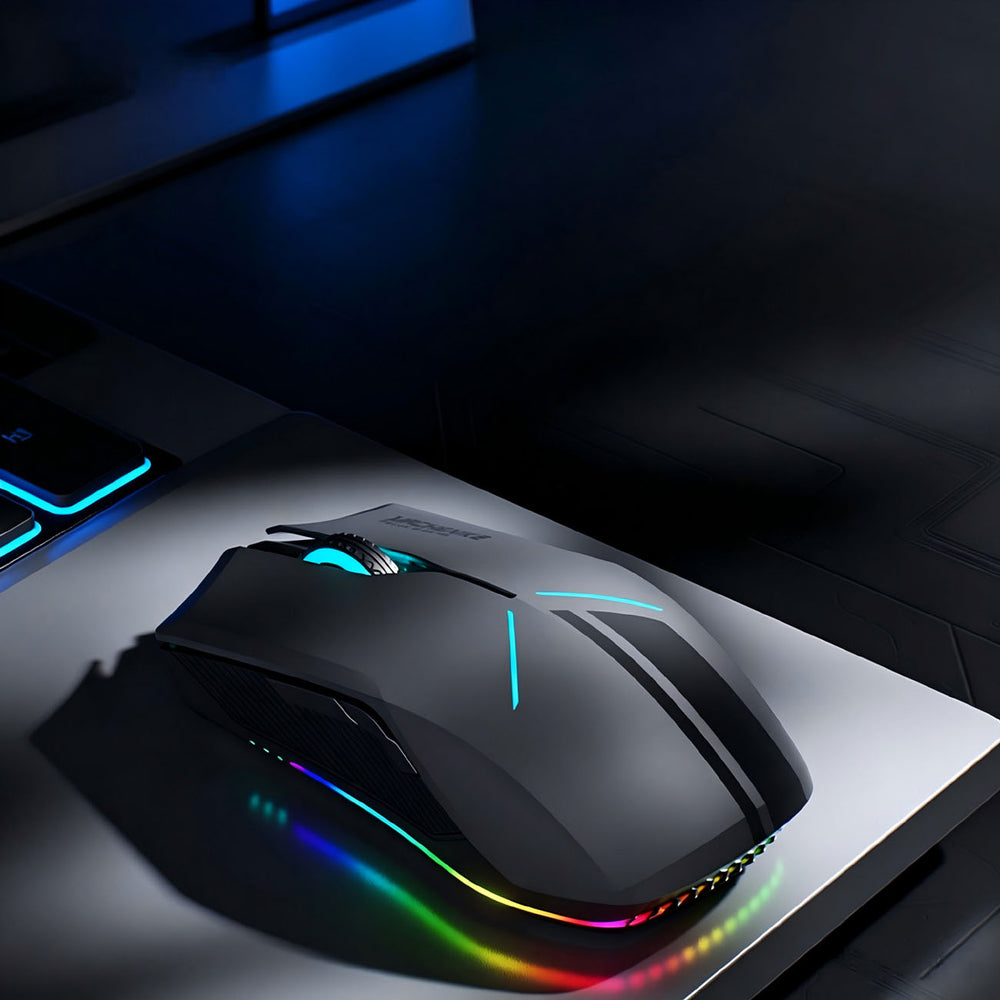 Machenike M721 Wireless Gaming Mouse 10000 DPI with RGB Backlight - Black_6