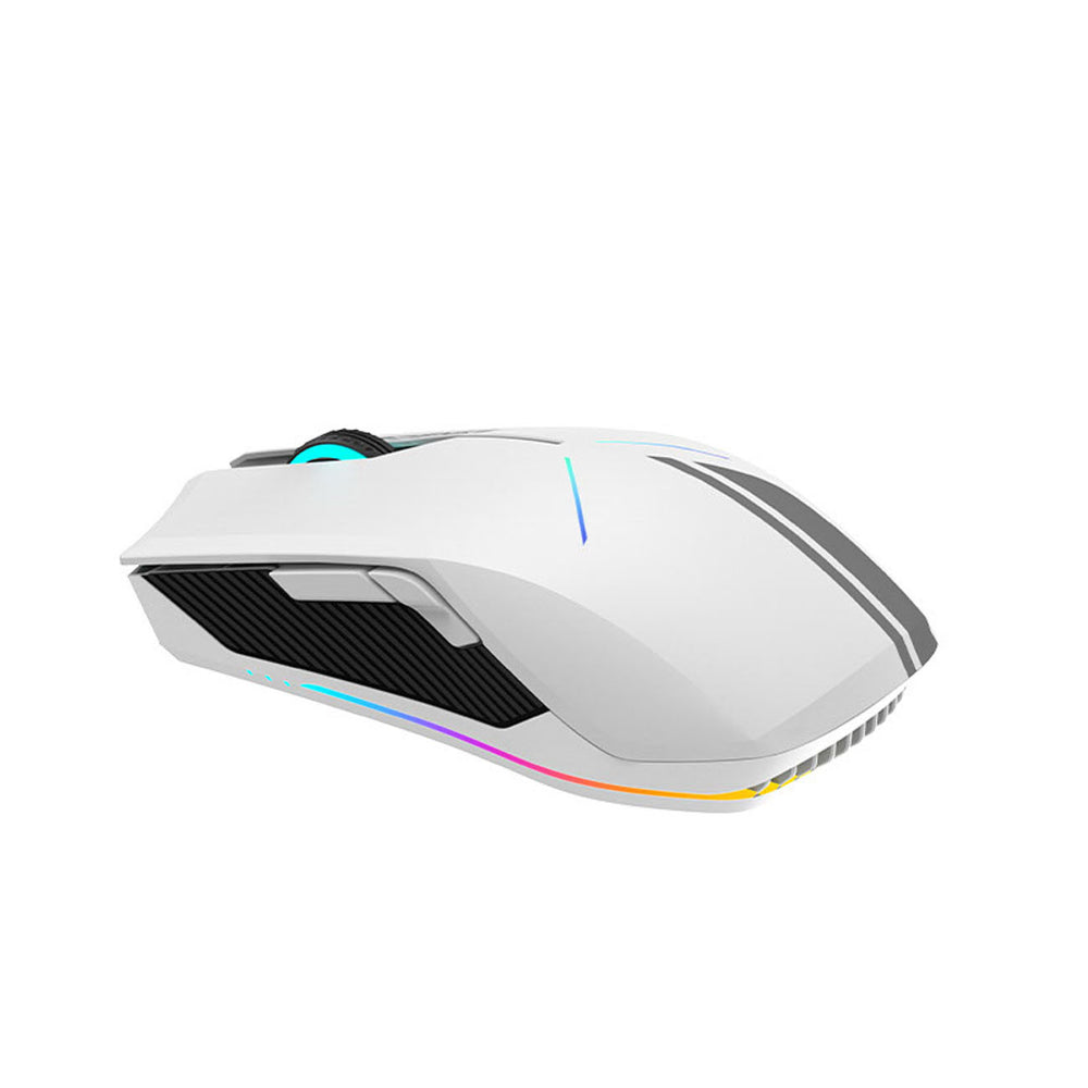 Machenike M721 Wireless Gaming Mouse 10000 DPI with RGB Backlight - White_2