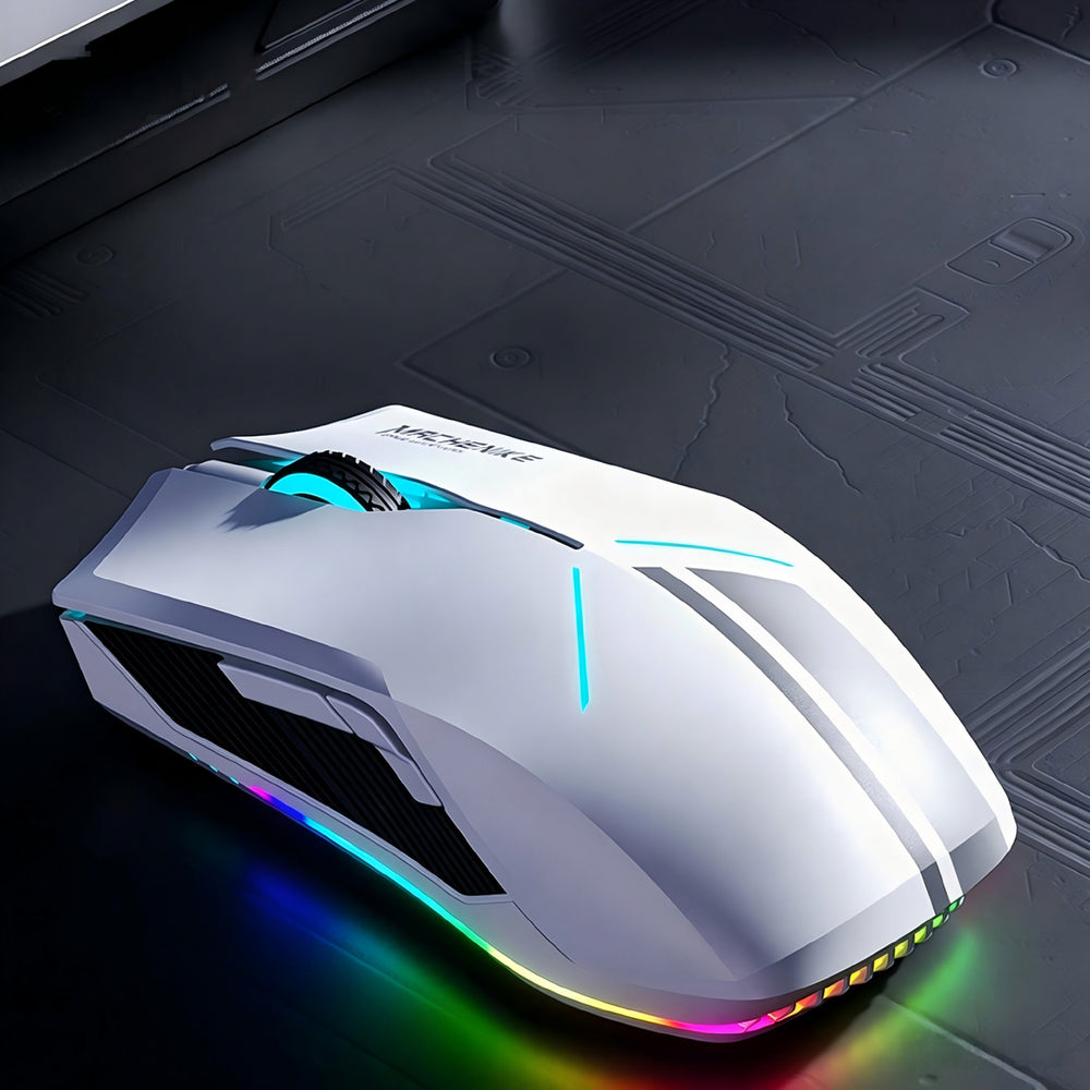 Machenike M721 Wireless Gaming Mouse 10000 DPI with RGB Backlight - White_6