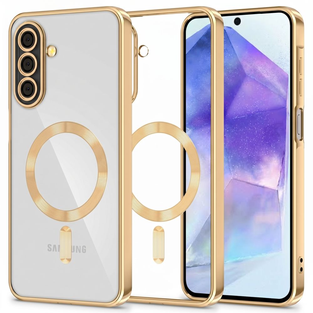Etui Tech-Protect MagFlex MagSafe na Samsung Galaxy A27 5G - przezroczysto-złote_0