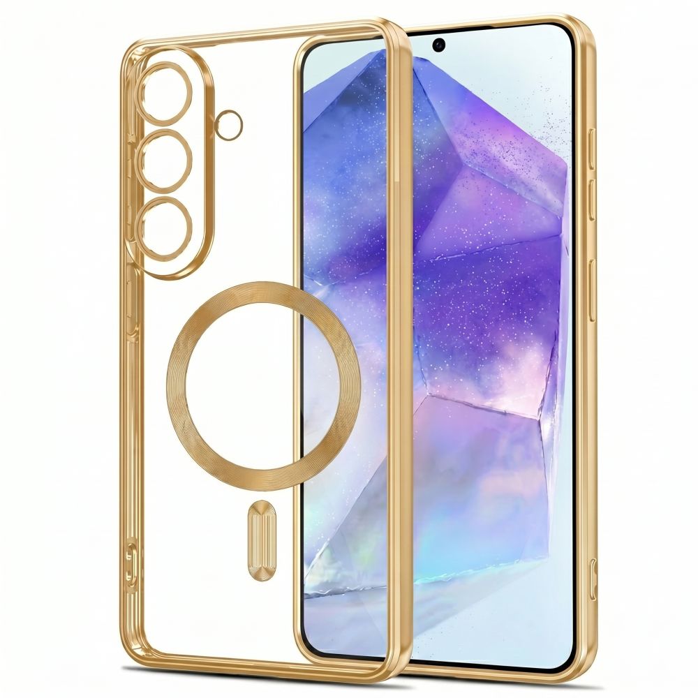 Etui Tech-Protect MagFlex MagSafe na Samsung Galaxy A27 5G - przezroczysto-złote_1