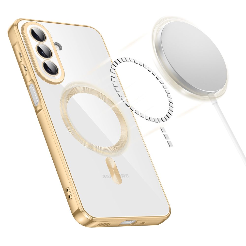Etui Tech-Protect MagFlex MagSafe na Samsung Galaxy A27 5G - przezroczysto-złote_3