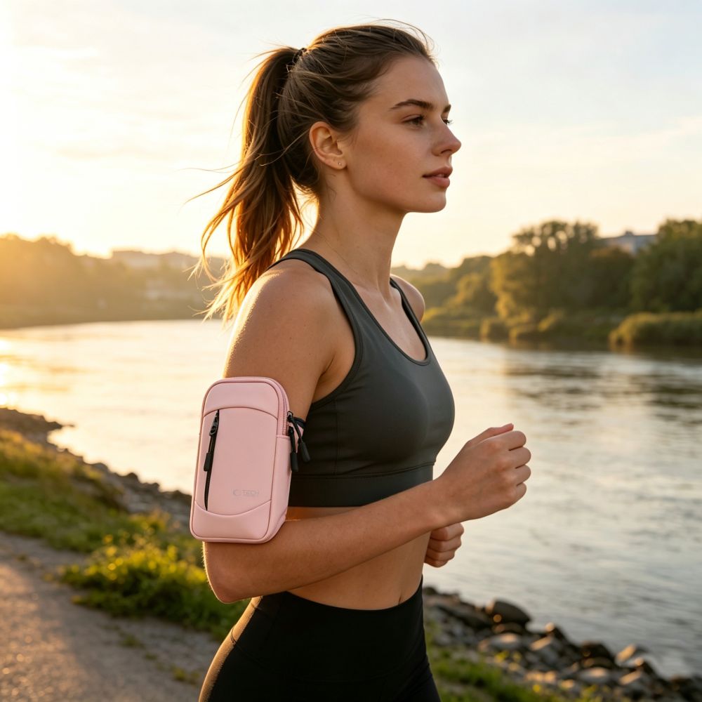 Opaska Tech-Protect M6 Universal Sport Armband na ramię - różowa_5