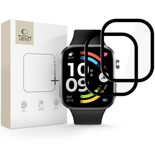 SZKŁO HYBRYDOWE TECH-PROTECT GLASS FLEX+ 2-PACK XIAOMI REDMI WATCH 6 BLACK_0