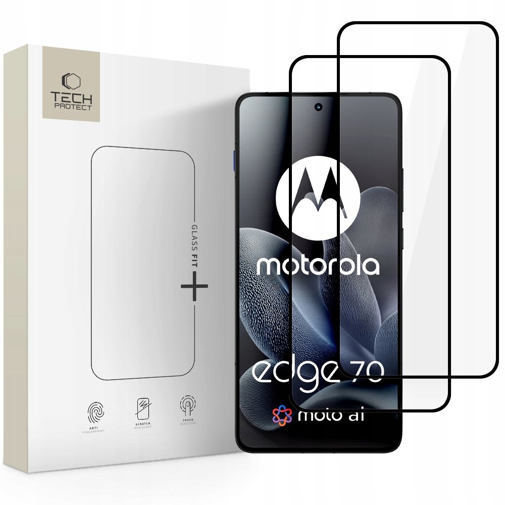 Szkło hartowane Tech-Protect Glass Fit+ 2-Pack na Motorola Edge 70 5G - czarne_0