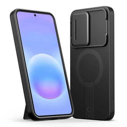 Etui Tech-Protect Kevlar Aura MagSafe na Samsung Galaxy A57 - czarno-pomarańczowe_1