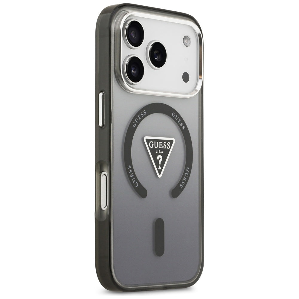 Etui Guess IML Gradient Triangle Logo MagSafe na iPhone 17 Pro Max - czarne_3