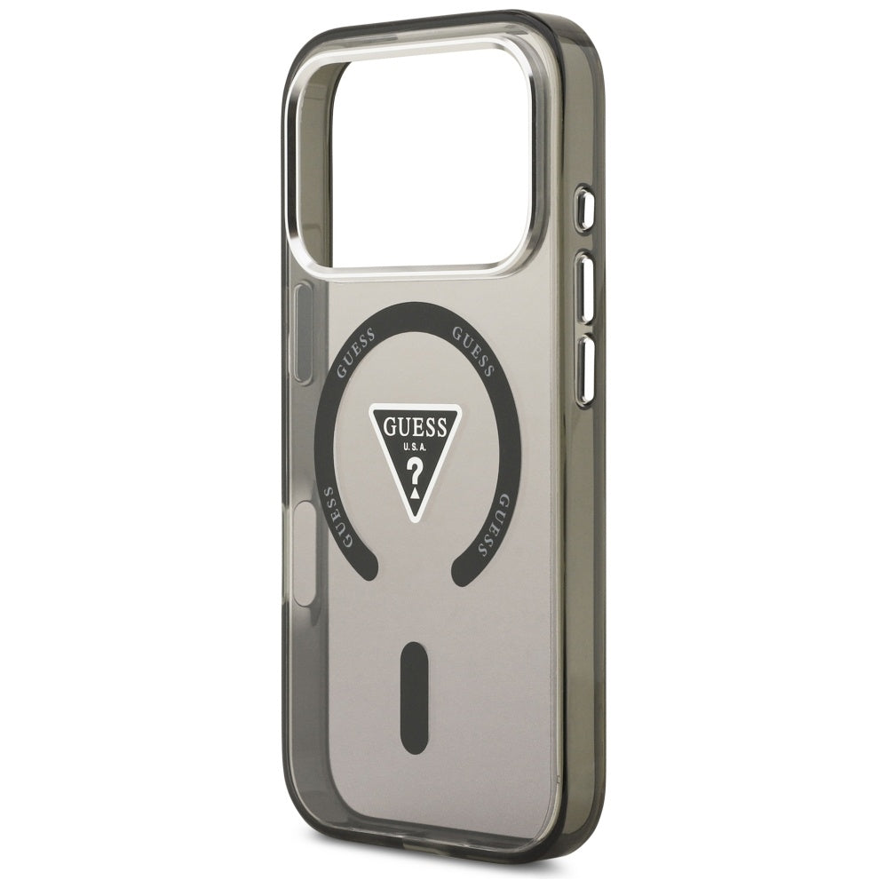 Etui Guess IML Gradient Triangle Logo MagSafe na iPhone 17 Pro Max - czarne_5