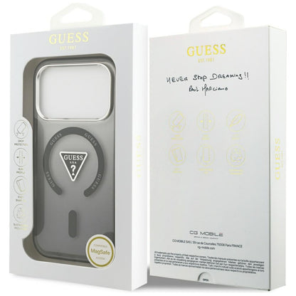 Etui Guess IML Gradient Triangle Logo MagSafe na iPhone 17 Pro Max - czarne_7
