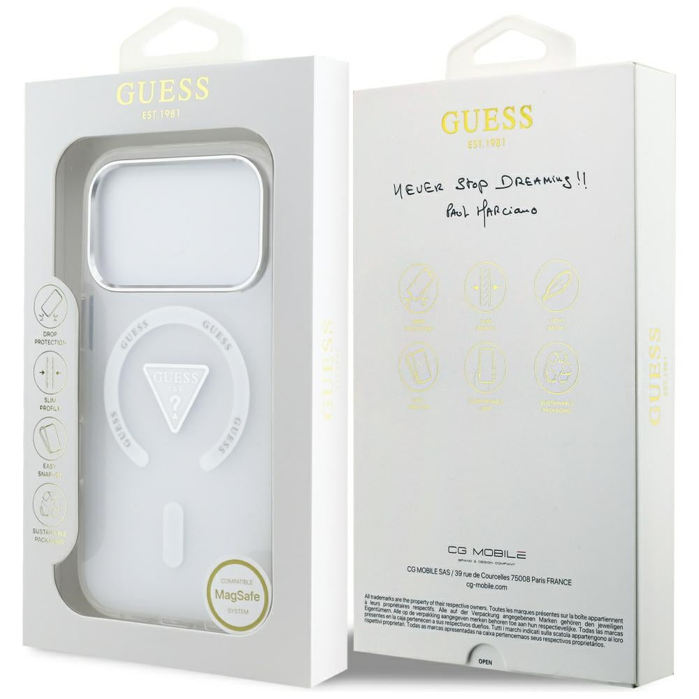 Etui Guess IML Gradient Triangle Logo MagSafe na iPhone 17 Pro - przezroczyste_7