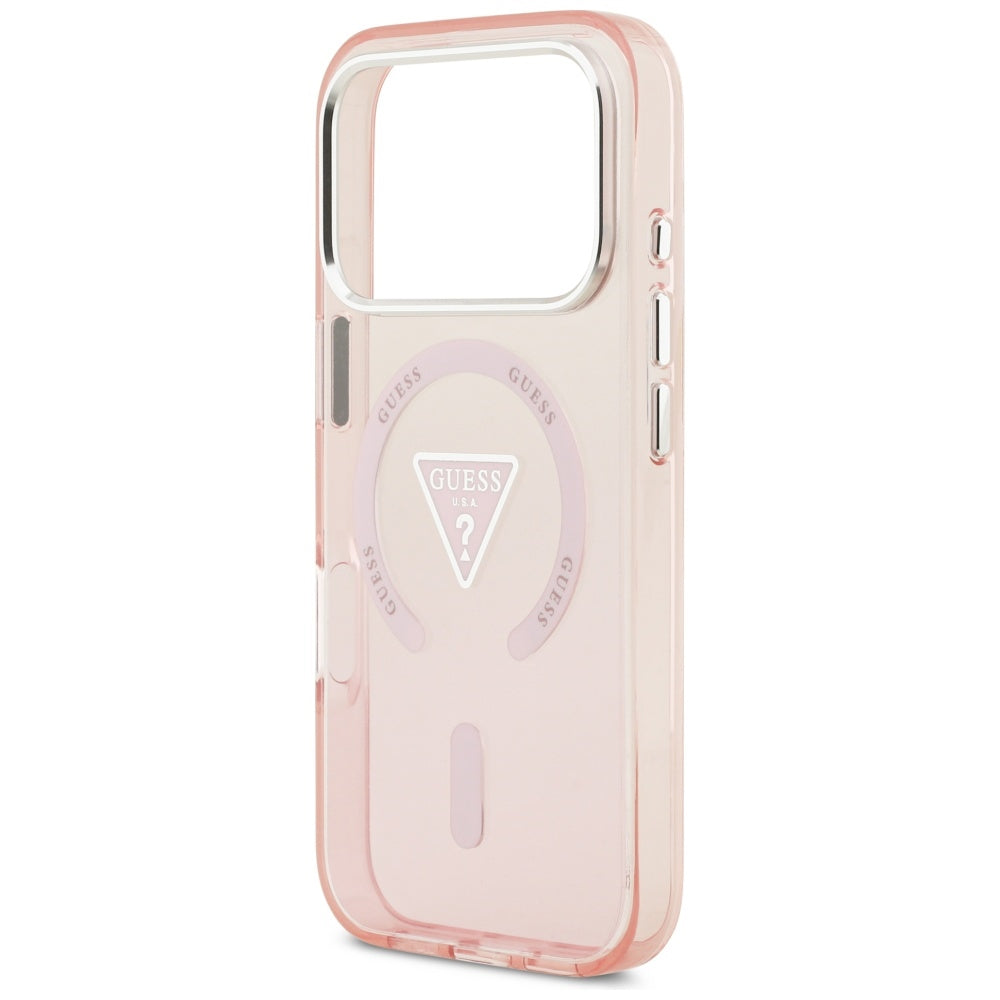 Etui Guess IML Gradient Triangle Logo MagSafe na iPhone 17 Pro - różowe_5