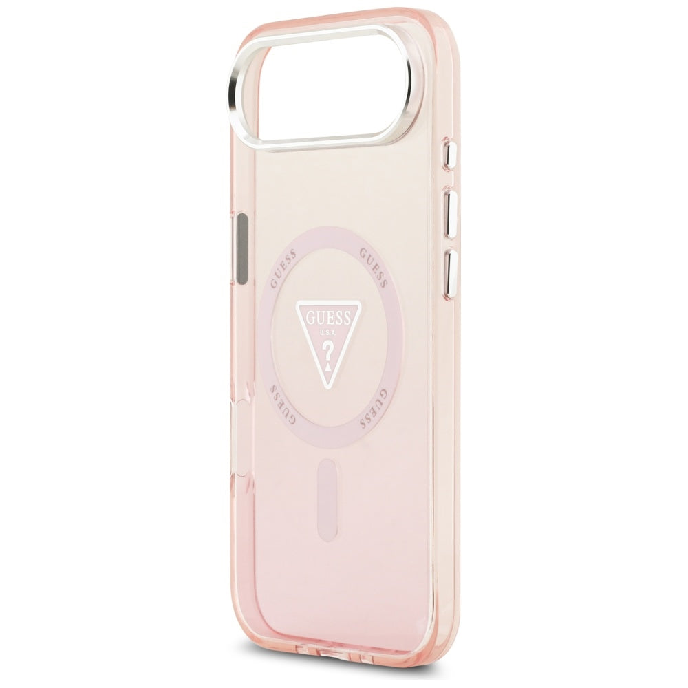 Etui Guess IML Gradient Triangle Logo MagSafe na iPhone Air - różowe_5