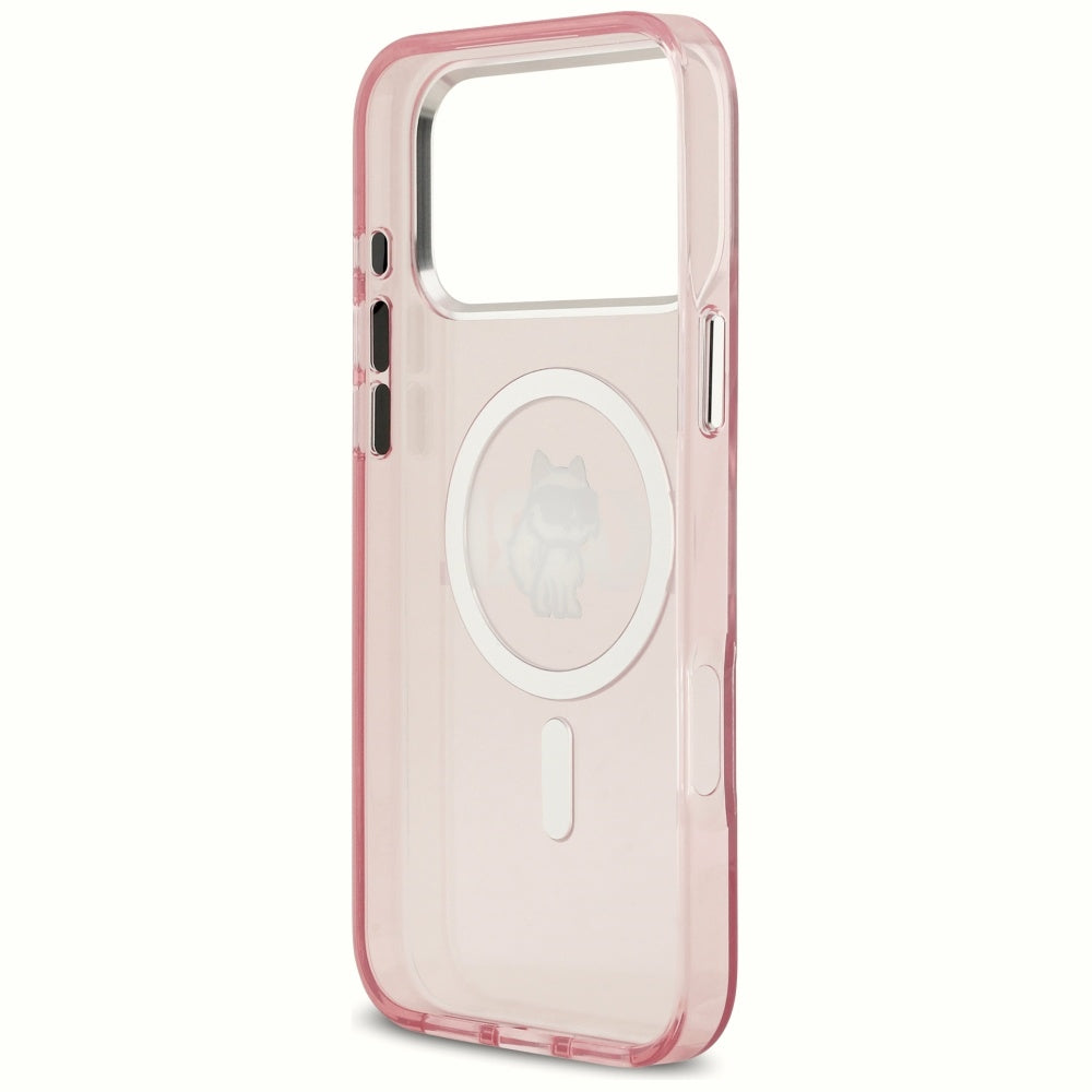 Etui Karl Lagerfeld IML Choupette Sketch Logo MagSafe na iPhone 17 Pro Max - różowe_6
