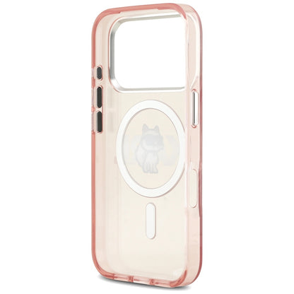 Etui Karl Lagerfeld IML Choupette Sketch Logo MagSafe na iPhone 17 Pro - różowe_6