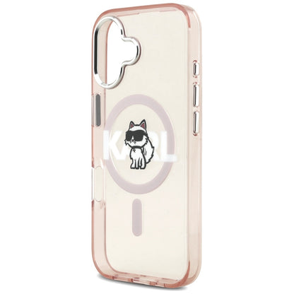 Etui Karl Lagerfeld IML Choupette Sketch Logo MagSafe na iPhone 17 - różowe_5