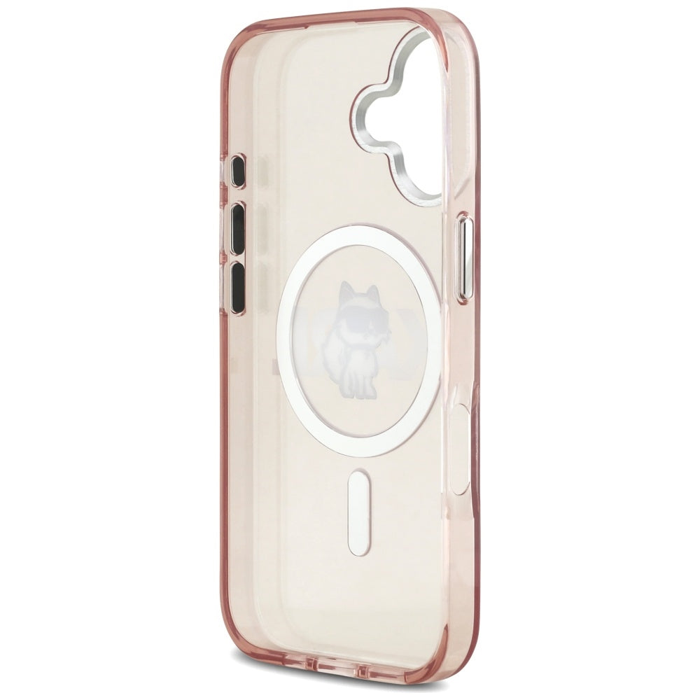 Etui Karl Lagerfeld IML Choupette Sketch Logo MagSafe na iPhone 17 - różowe_6