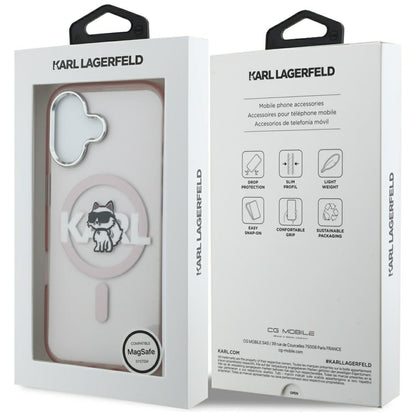 Etui Karl Lagerfeld IML Choupette Sketch Logo MagSafe na iPhone 17 - różowe_7