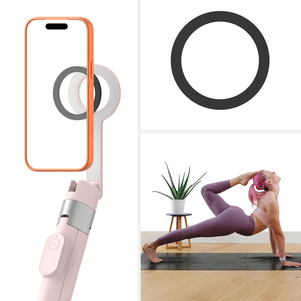 Selfie Stick Tech-Protect L10S Bluetooth - rózówo-szary_9
