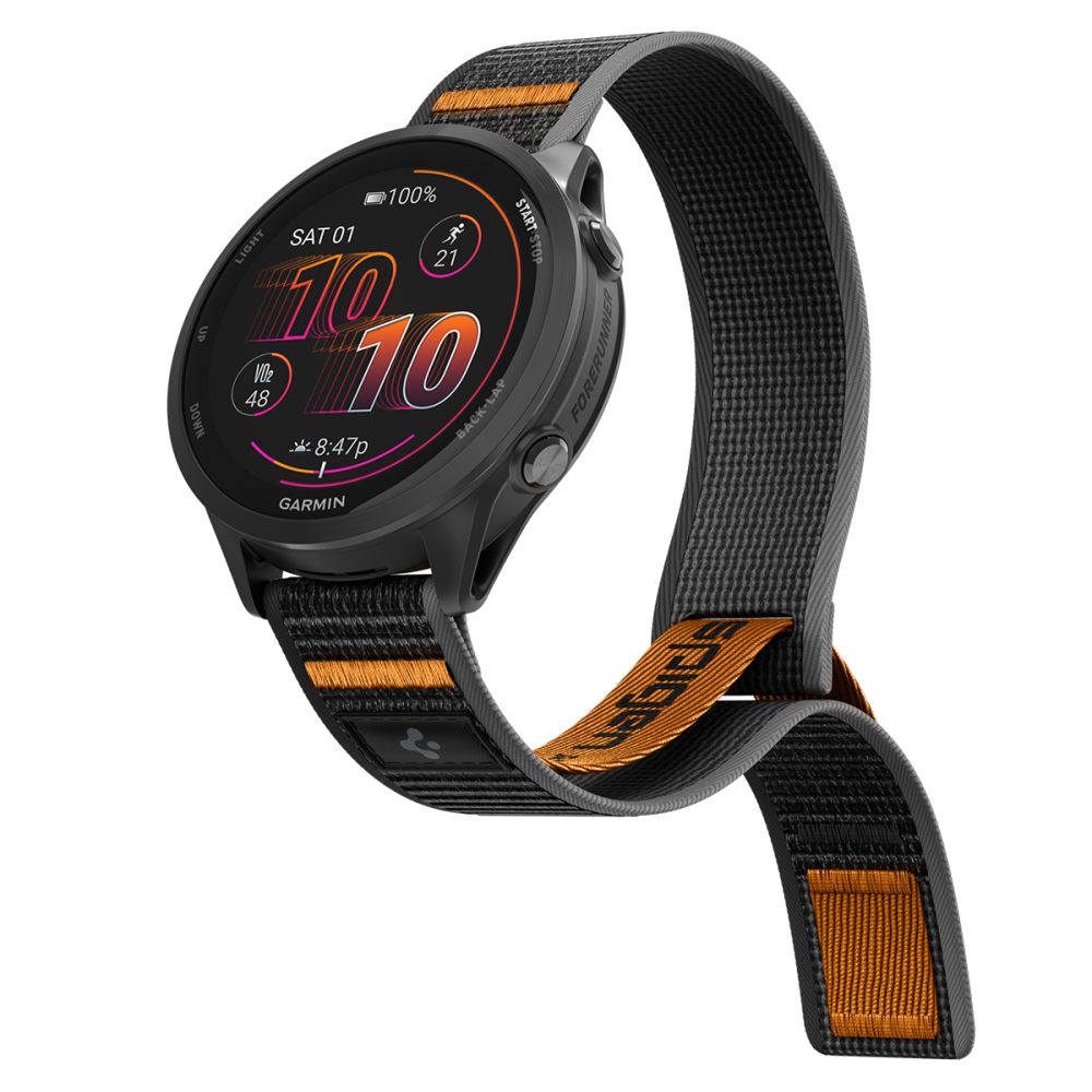 Athlex Air 2 Strap Spigen for Garmin Watch Venu / Forerunner Series, 22mm, Black Orange AMP11425 _1