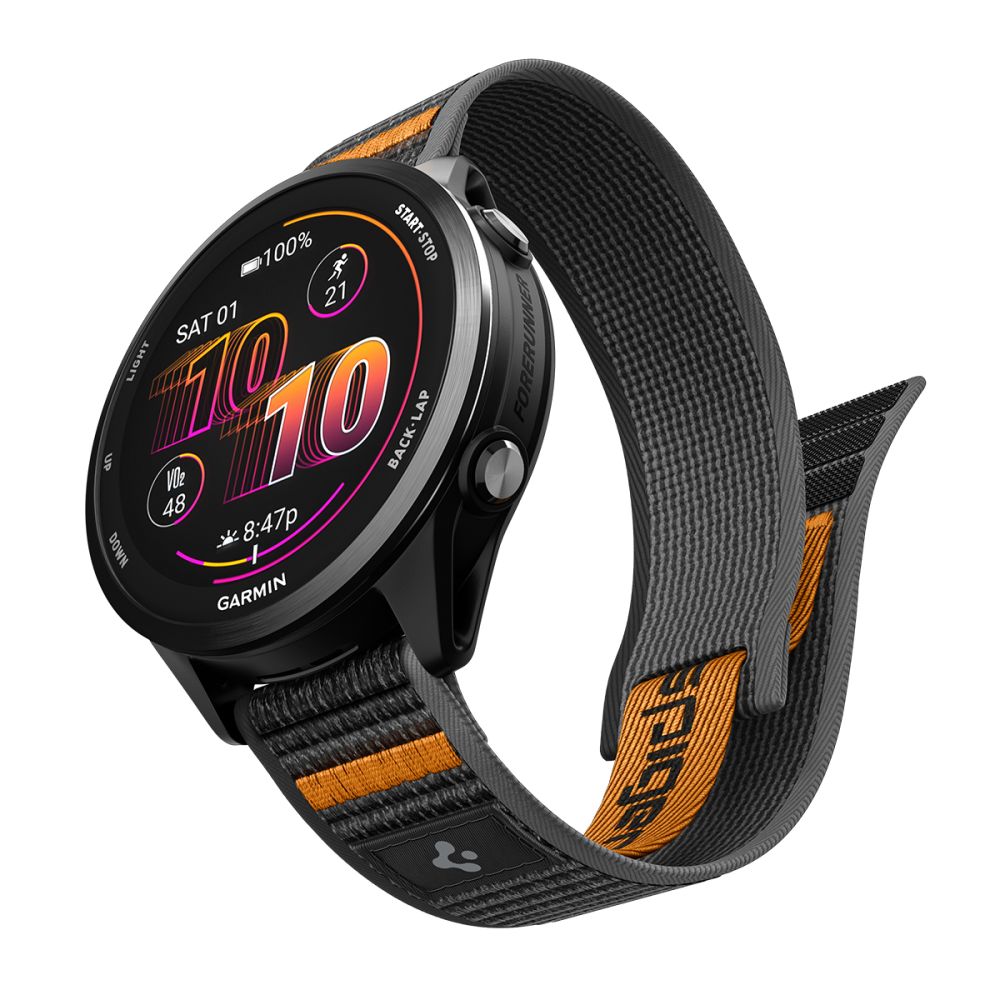 Athlex Air 2 Strap Spigen for Garmin Watch Venu / Forerunner Series, 22mm, Black Orange AMP11425 _2