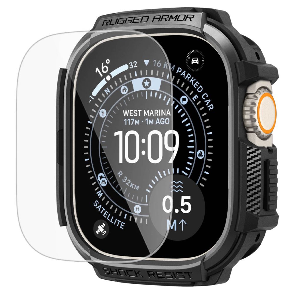 Capa Rugged Armor Spigen para Apple Watch Ultra Series / Preto / ACS11414_1