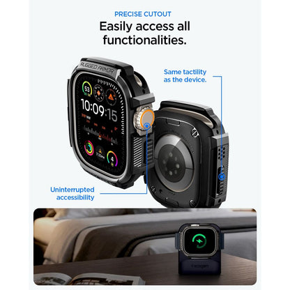 Capa Rugged Armor Spigen para Apple Watch Ultra Series / Preto / ACS11414_5