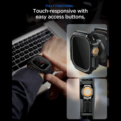 Capa Rugged Armor Spigen para Apple Watch Ultra Series / Preto / ACS11414_7
