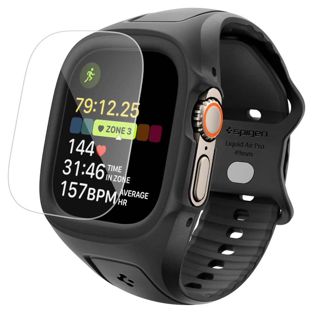 Liquid Air Pro Case with Screen Protector Spigen for Apple Watch Ultra Series, Matte Black ACS11416 _0