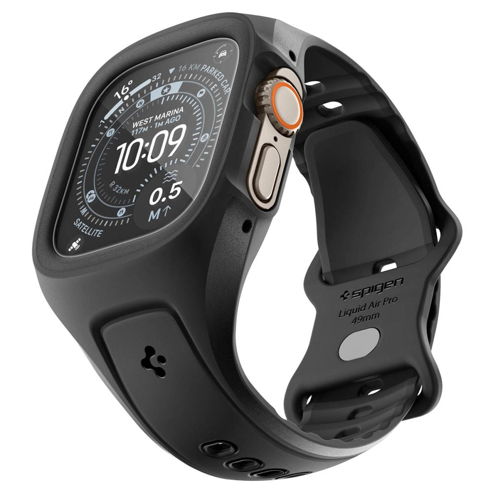Liquid Air Pro Case with Screen Protector Spigen for Apple Watch Ultra Series, Matte Black ACS11416 _2