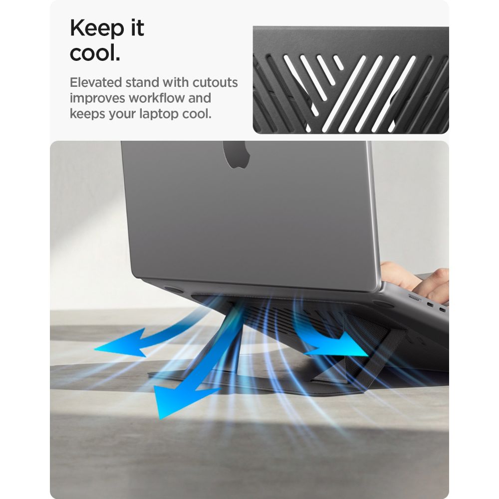 Desktop Stand Spigen Slim Fold LD201-S6 for max. 14inch Laptop, Black AMP11115 _11