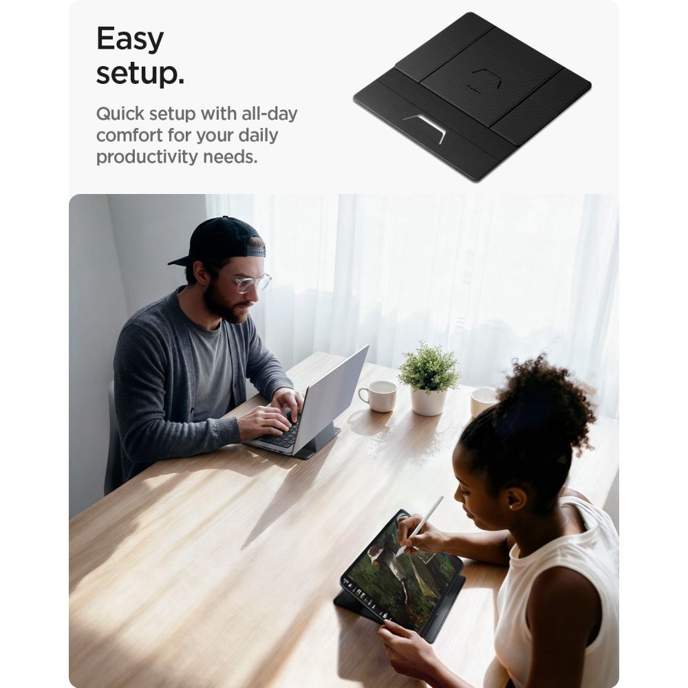 Desktop Stand Spigen Slim Fold LD201-S8 for max. 16inch Laptop, Black AMP11117 _10