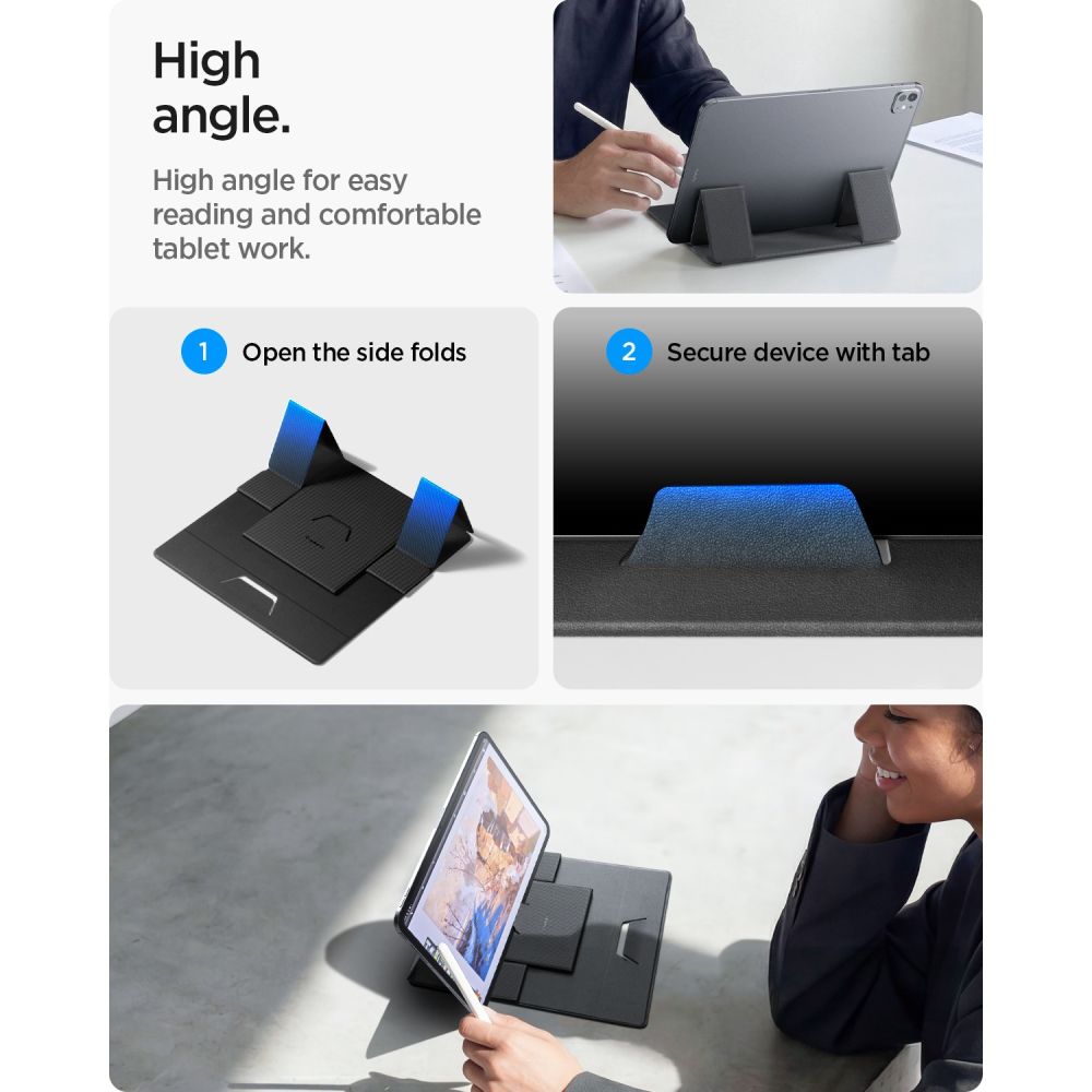 Desktop Stand Spigen Slim Fold LD201-S8 for max. 16inch Laptop, Black AMP11117 _12