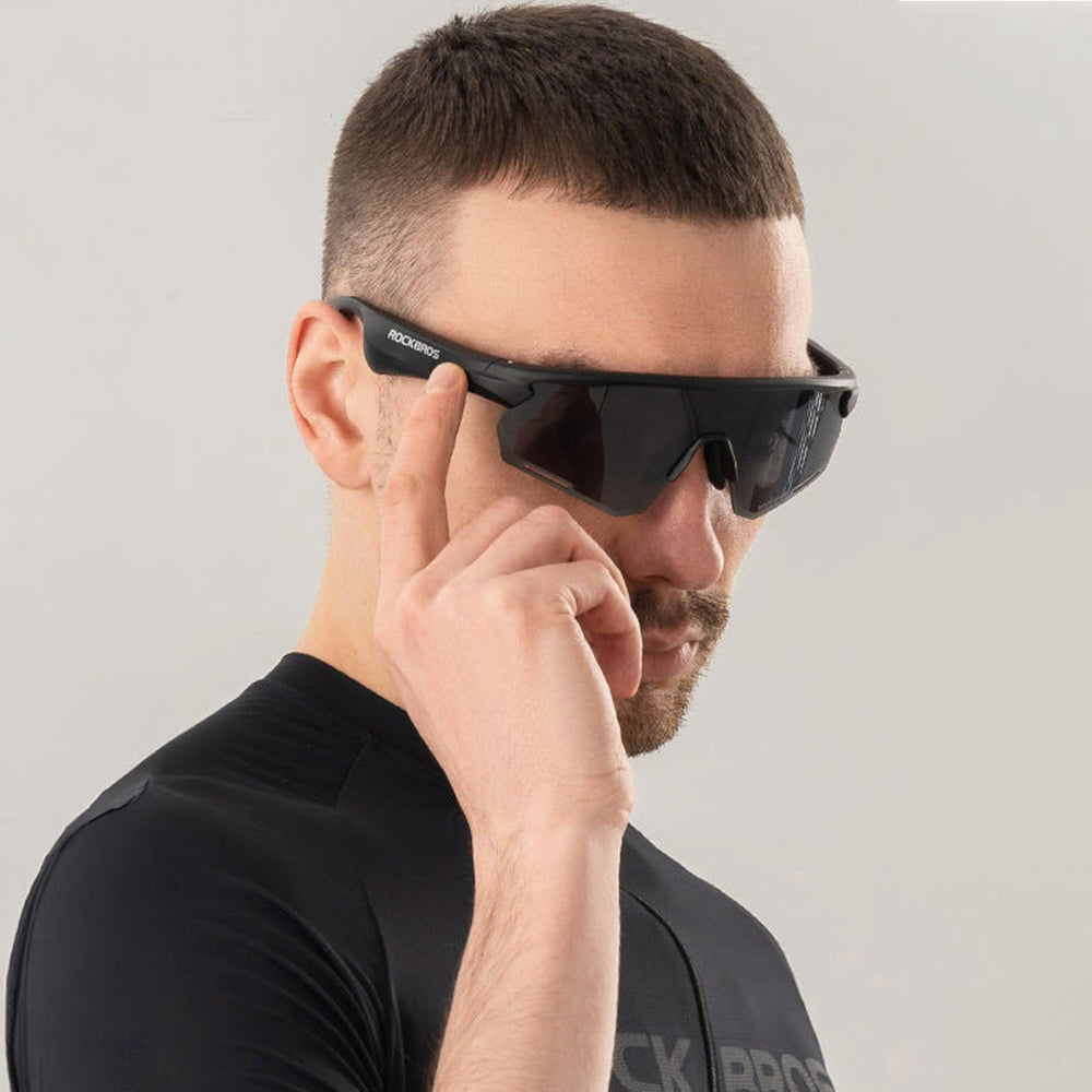 Rockbros SP-251 Polarized Cycling Glasses with Bluetooth Audio Kit - Black_6