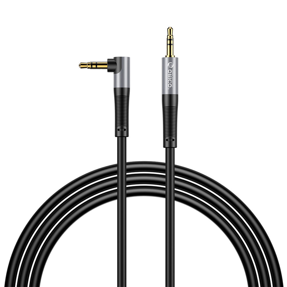 Orico AXW Mini Jack 3.5mm Male to Male Angled Audio Cable 2m - Black_0