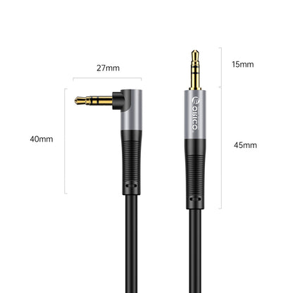 Orico AXW Mini Jack 3.5mm Male to Male Angled Audio Cable 2m - Black_1