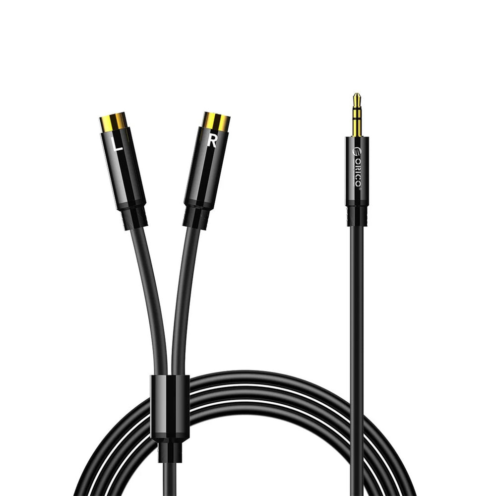 Orico AXRF audio cable mini jack 3.5 mm to 2x RCA female 5 m - black_0