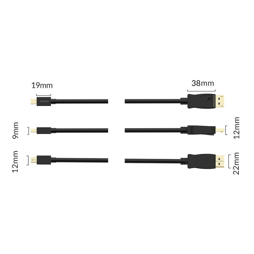Orico XD-MDTH4 4K 30Hz Mini DisplayPort to HDMI Cable 3m - Black_5