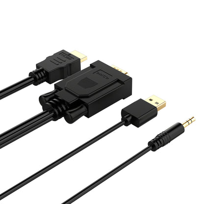 Orico XD-VATH VGA and mini jack 3.5 mm to HDMI Full HD 60 Hz cable with USB power 5 m - black_5