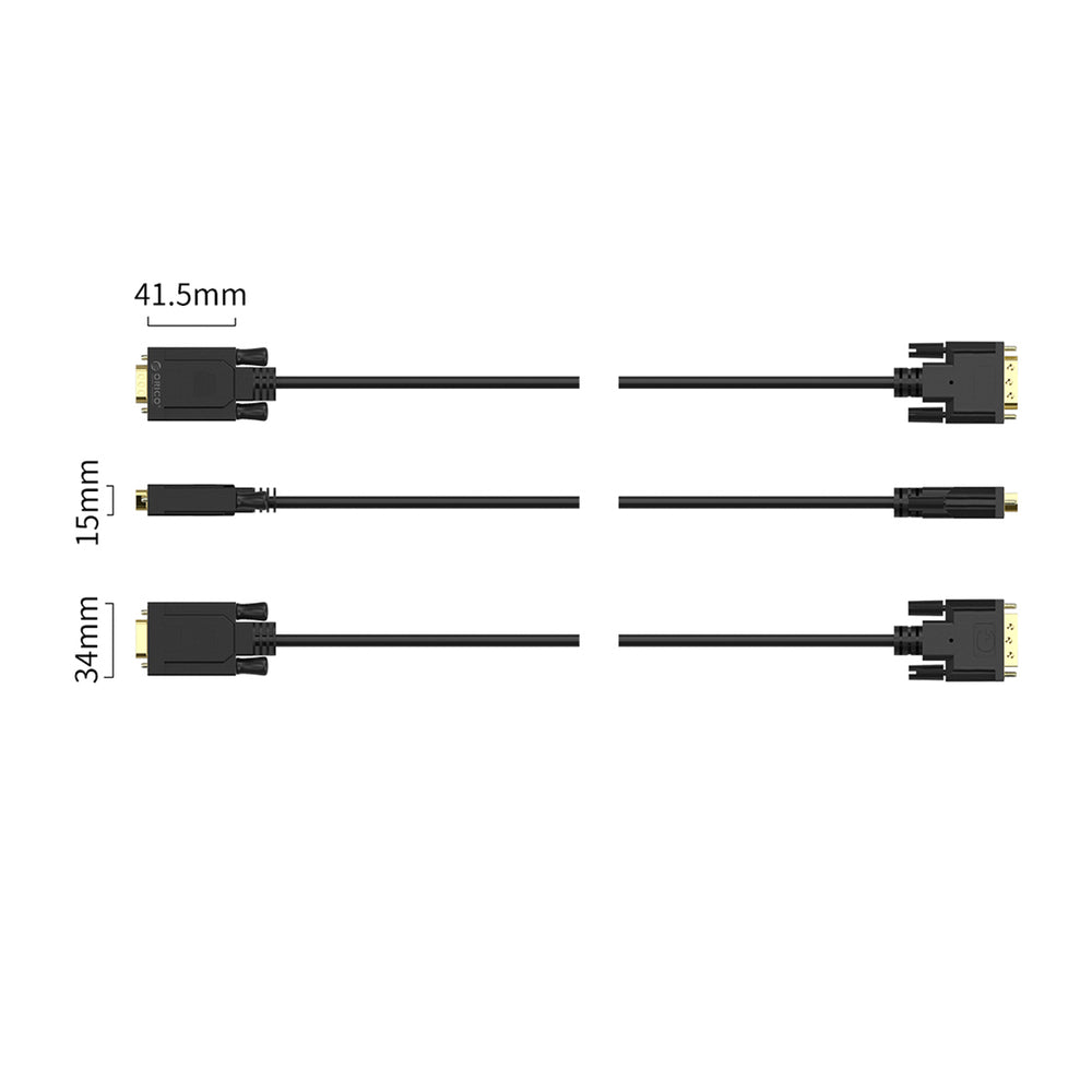 Orico XD-DITV cable DVI 24+1 VGA Full HD adapter 5 m - black_4