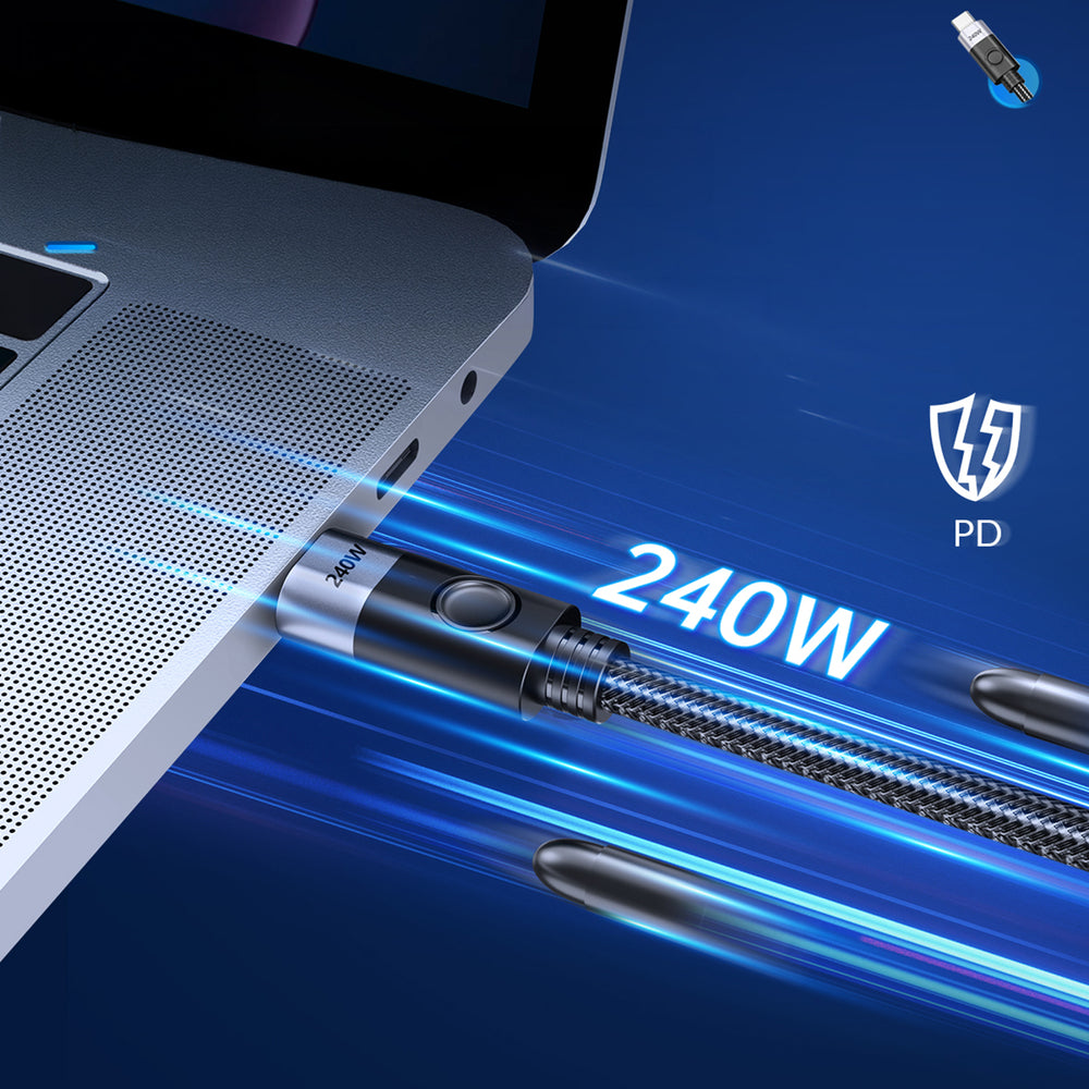 Orico CW240 USB-C to USB-C PD 240W 1.5m Angled Cable - Black_4