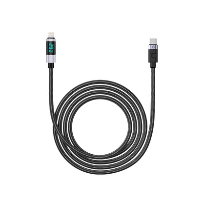 Orico LDC2L USB-C to Lightning PD 29W Cable with LED Display 480Mbps 2m - Black_2