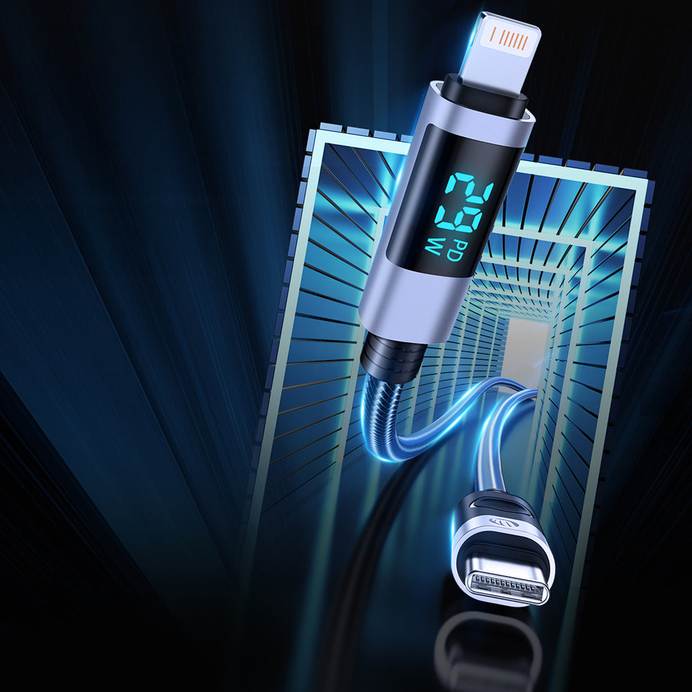 Orico LDC2L USB-C to Lightning PD 29W Cable with LED Display 480Mbps 2m - Black_4