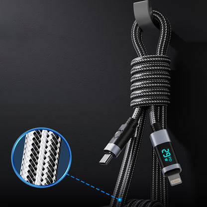 Orico LDC2L USB-C to Lightning PD 29W Cable with LED Display 480Mbps 2m - Black_8