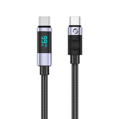 Orico LDC2C USB-C - USB-C PD 100W Cable with LED Display 480 Mbps 3 m - Black_0