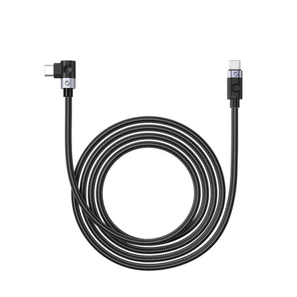 C2C PD100W Laptop Fast Charging Cable (Right Angle) black 1m_1