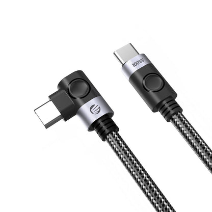 C2C PD100W Laptop Fast Charging Cable (Right Angle) black 0.5m_0