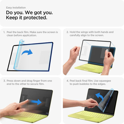 Tempered Glass Screen Protector Spigen GlastR Slim for Apple MacBook Neo 13inch, Black AGL11669 _9