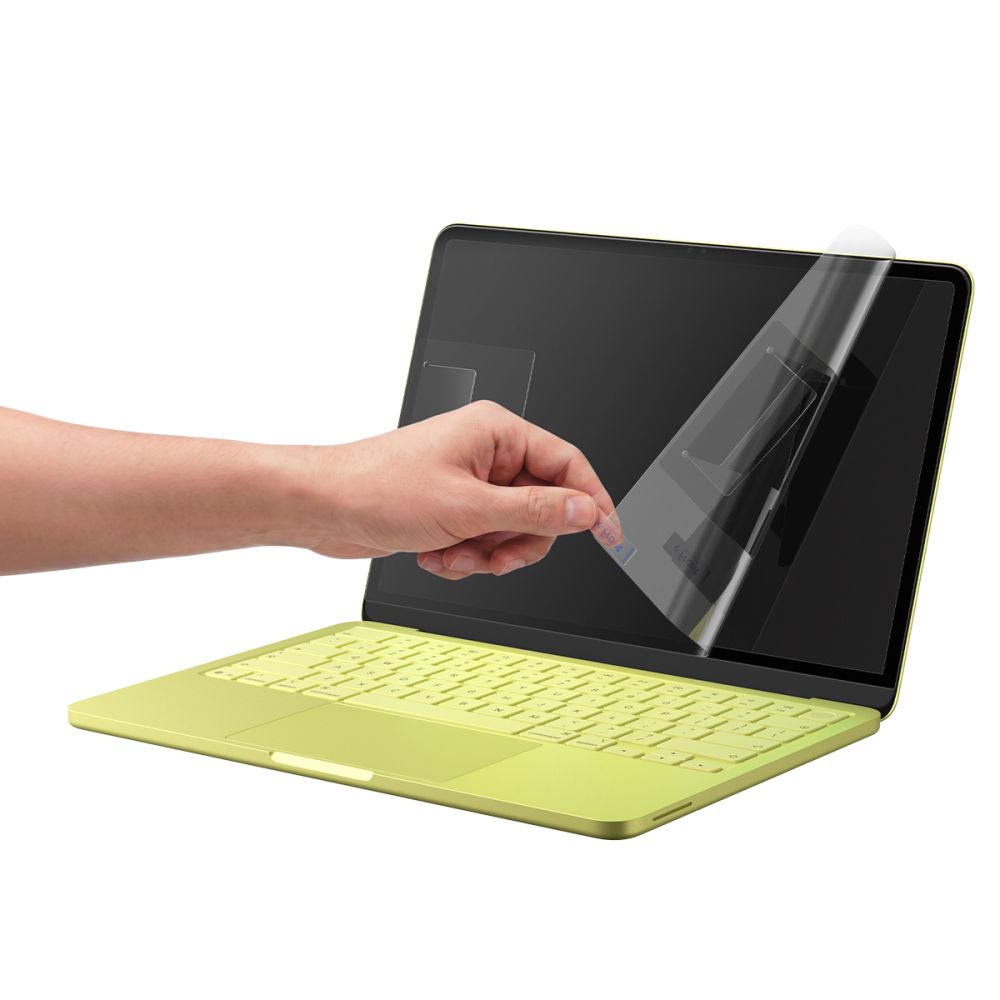Tempered Glass Screen Protector Spigen GlastR Slim for Apple MacBook Neo 13inch, Black AGL11669 _4